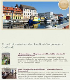 Screenshot der Seite des Landkreises Vorpommern-Greifswald